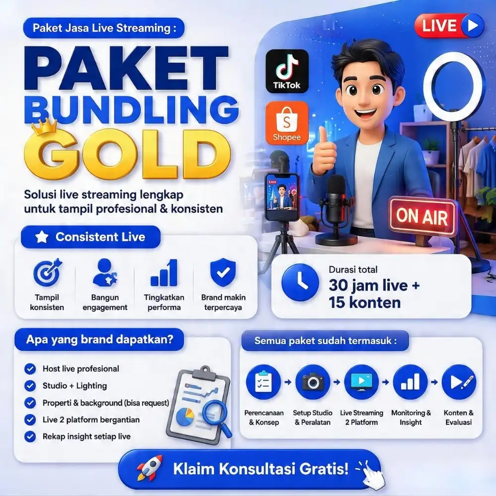 Paket Gold - Live Streaming - Growvia Labs New