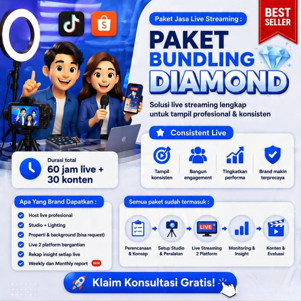 Paket Diamond - Live Streaming - Growvia Labs - Best Seller